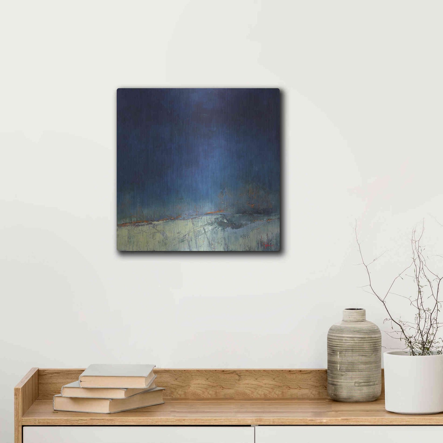 Luxe Metal Art 'Dugout' by Patrick Dennis, Metal Wall Art,12x12