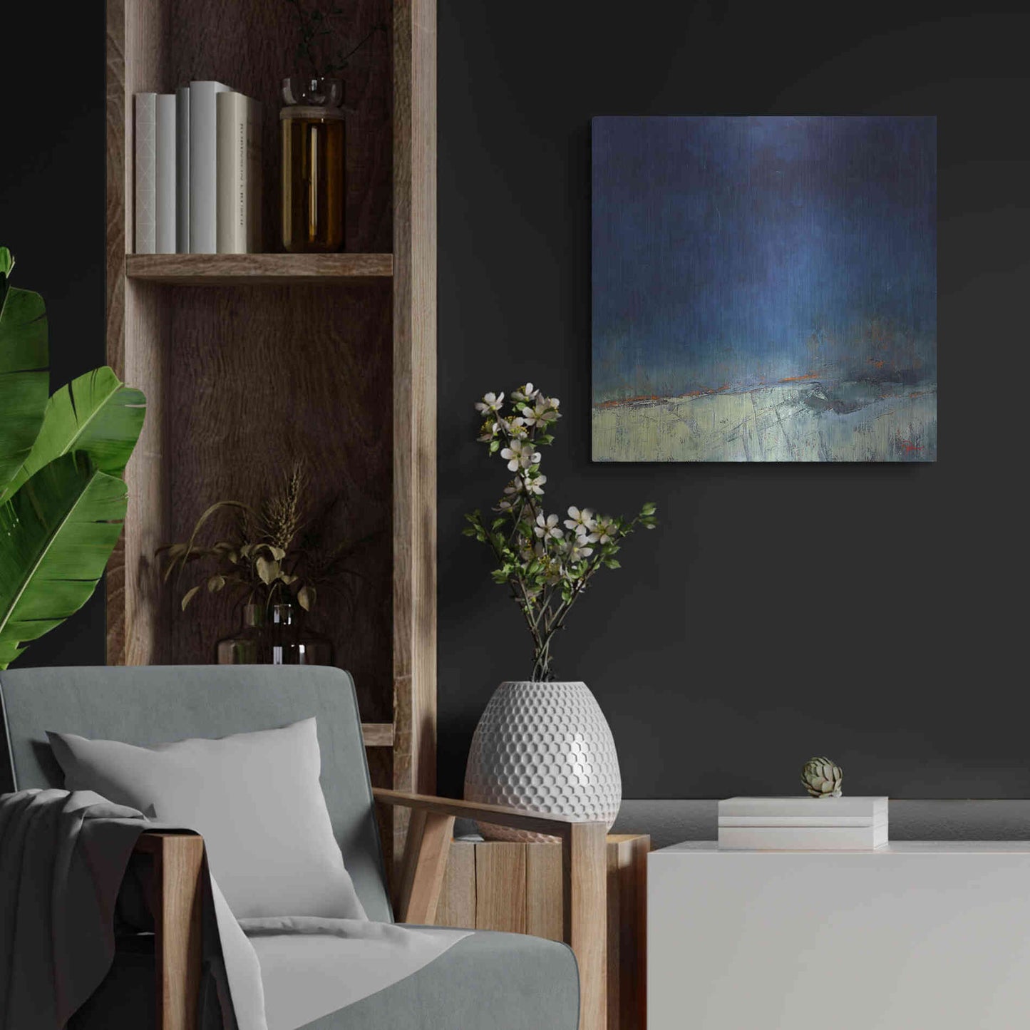 Luxe Metal Art 'Dugout' by Patrick Dennis, Metal Wall Art,24x24