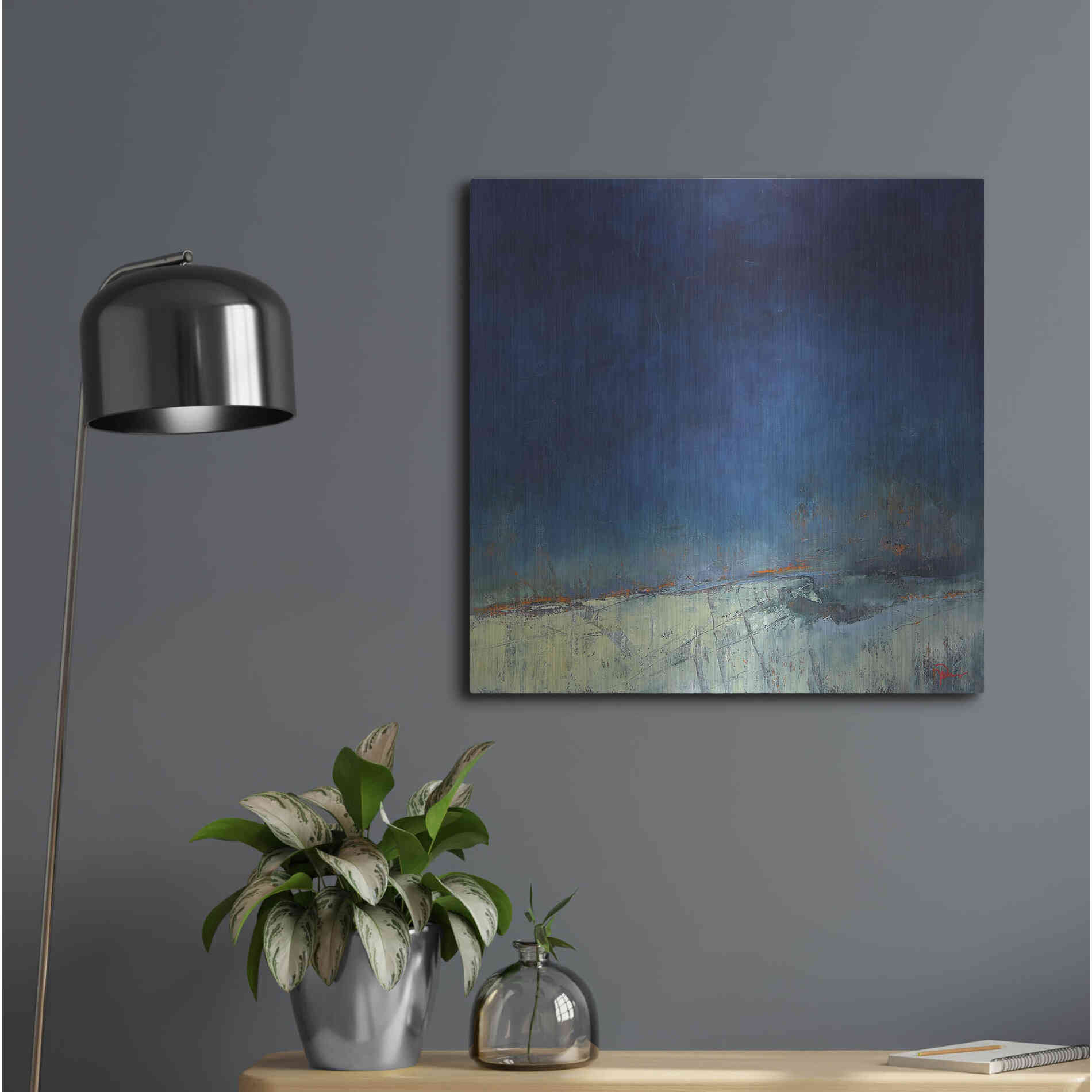 Luxe Metal Art 'Dugout' by Patrick Dennis, Metal Wall Art,24x24