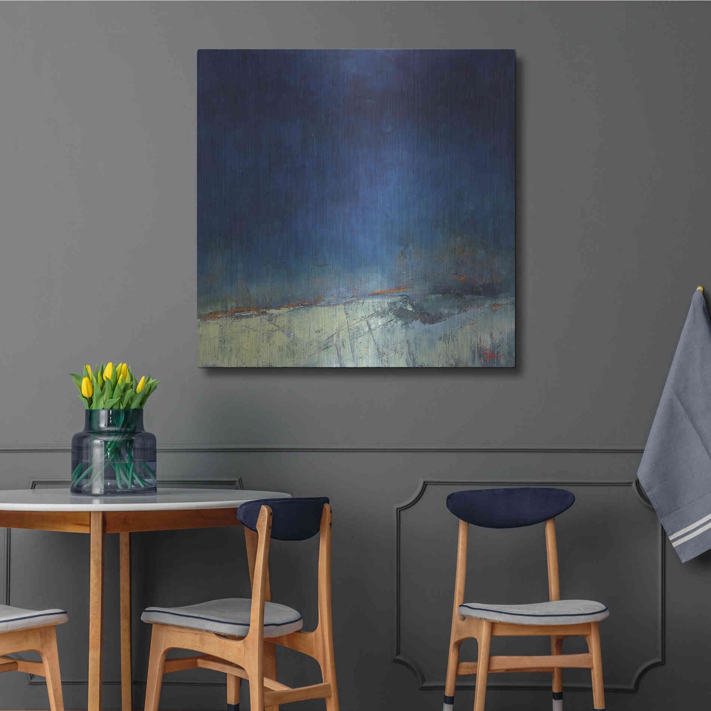 Luxe Metal Art 'Dugout' by Patrick Dennis, Metal Wall Art,36x36