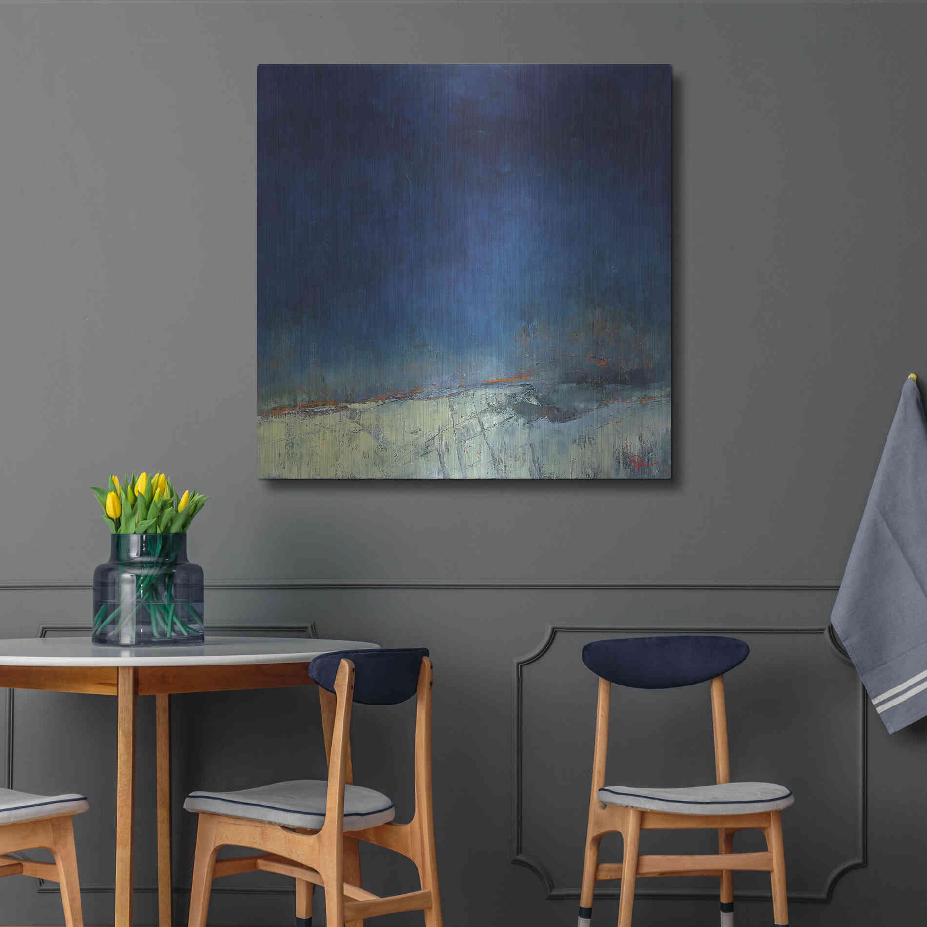 Luxe Metal Art 'Dugout' by Patrick Dennis, Metal Wall Art,36x36