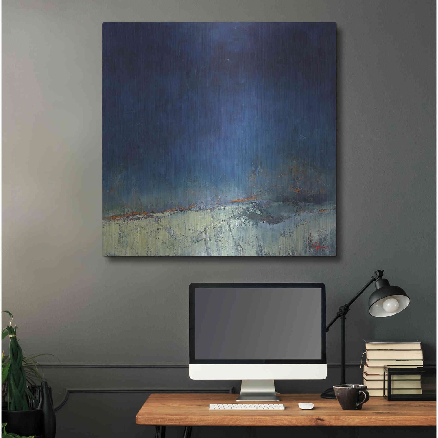 Luxe Metal Art 'Dugout' by Patrick Dennis, Metal Wall Art,36x36