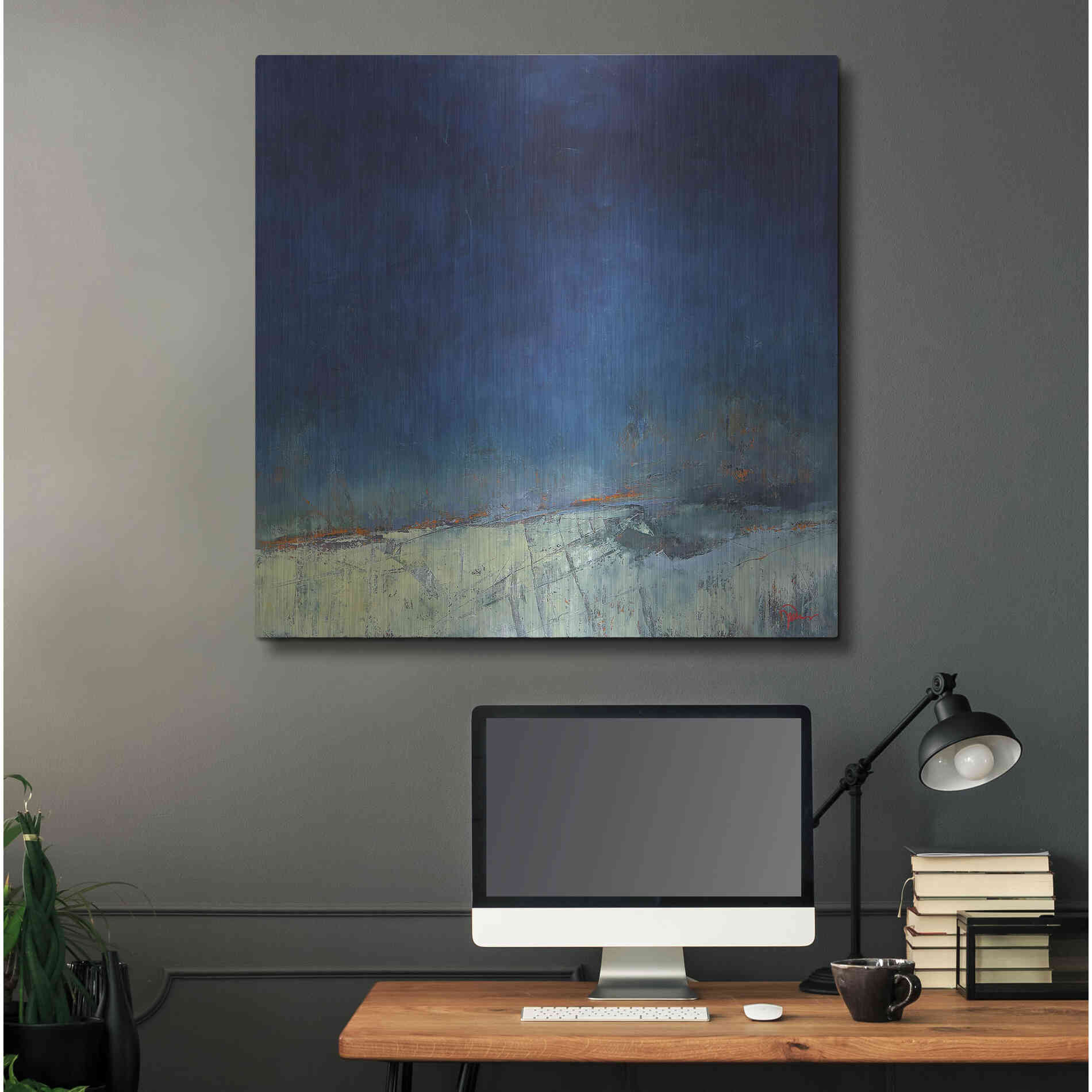 Luxe Metal Art 'Dugout' by Patrick Dennis, Metal Wall Art,36x36