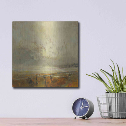 Luxe Metal Art 'Farm Path' by Patrick Dennis, Metal Wall Art,12x12