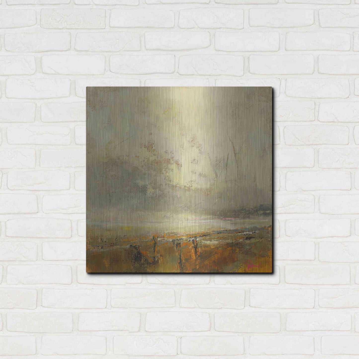 Luxe Metal Art 'Farm Path' by Patrick Dennis, Metal Wall Art,24x24