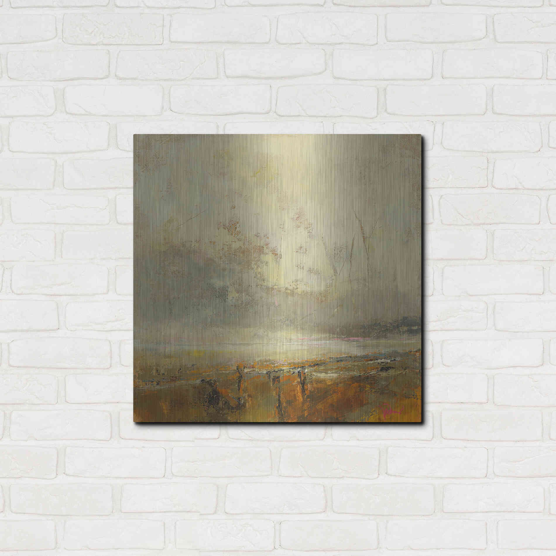 Luxe Metal Art 'Farm Path' by Patrick Dennis, Metal Wall Art,24x24