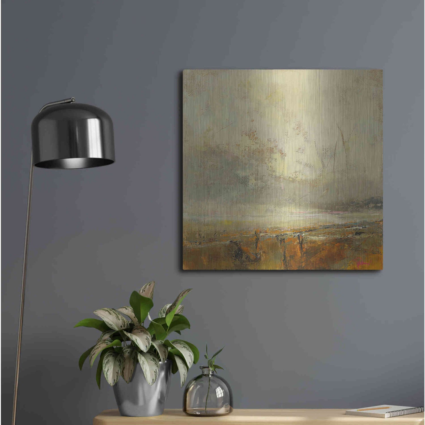 Luxe Metal Art 'Farm Path' by Patrick Dennis, Metal Wall Art,24x24