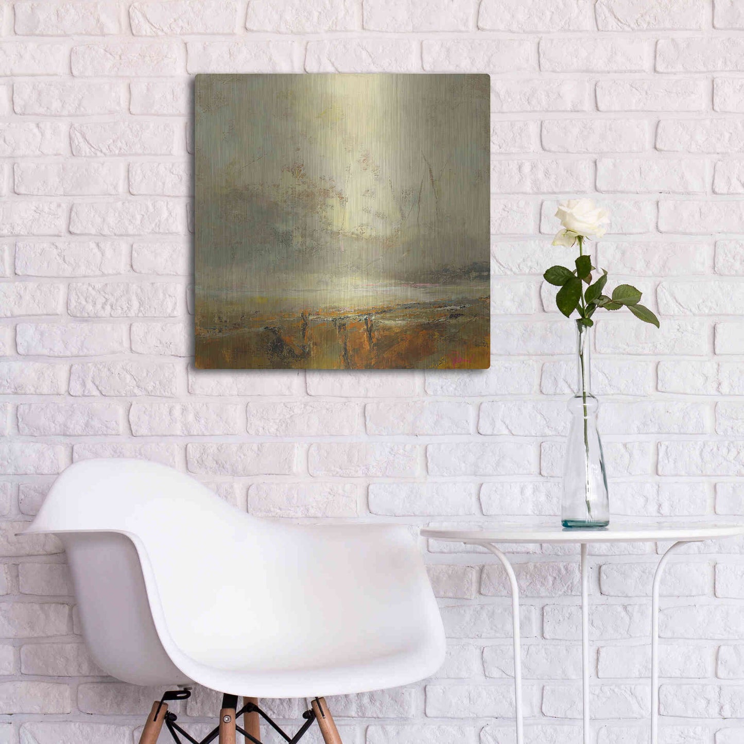 Luxe Metal Art 'Farm Path' by Patrick Dennis, Metal Wall Art,24x24