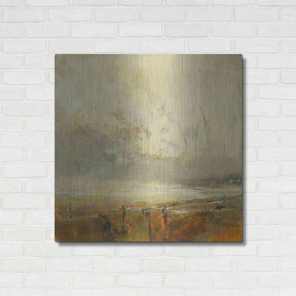 Luxe Metal Art 'Farm Path' by Patrick Dennis, Metal Wall Art,36x36