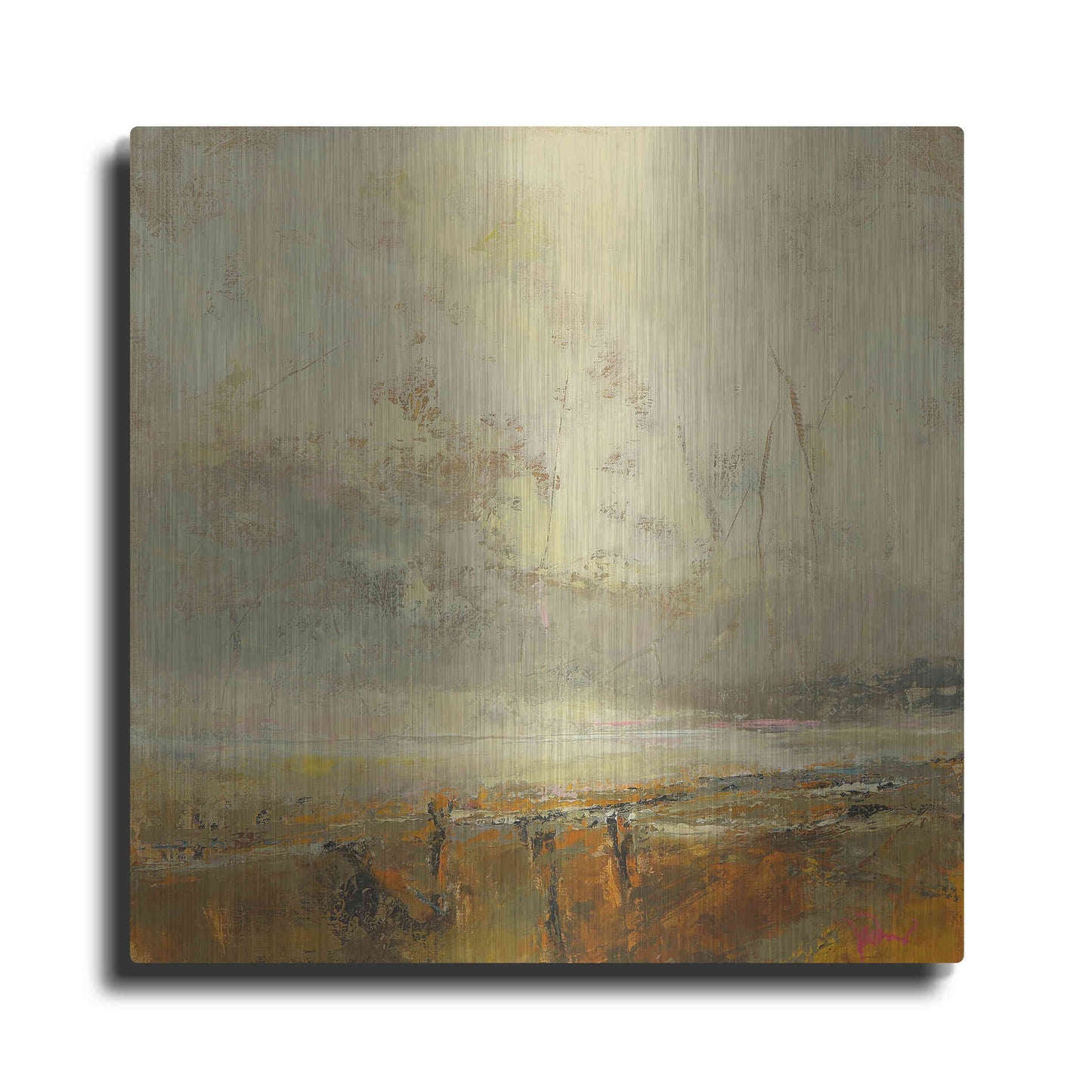 Luxe Metal Art 'Farm Path' by Patrick Dennis, Metal Wall Art