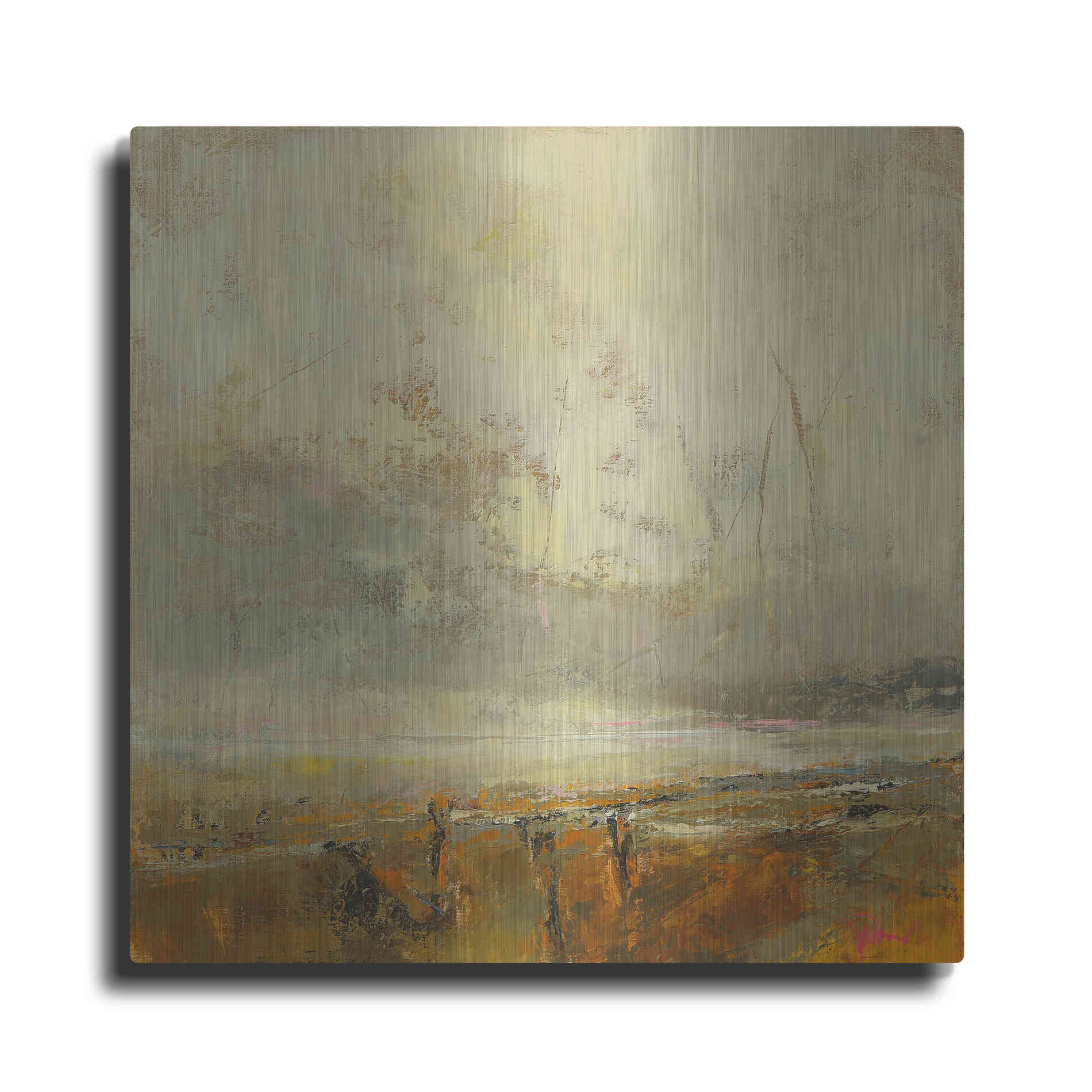 Luxe Metal Art 'Farm Path' by Patrick Dennis, Metal Wall Art