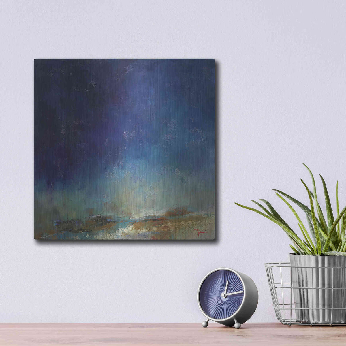 Luxe Metal Art 'Hawley' by Patrick Dennis, Metal Wall Art,12x12