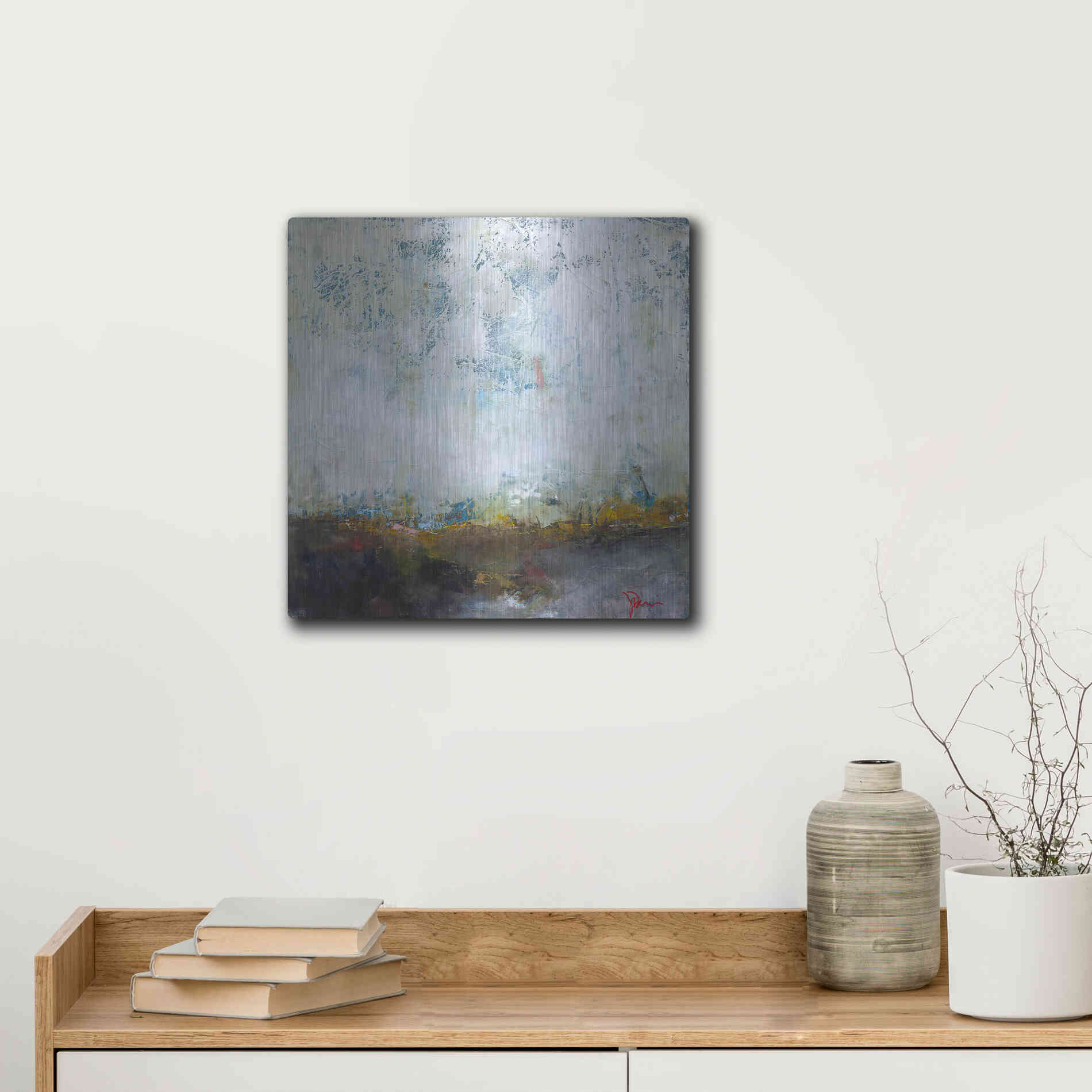 Luxe Metal Art 'In The Pink' by Patrick Dennis, Metal Wall Art,12x12