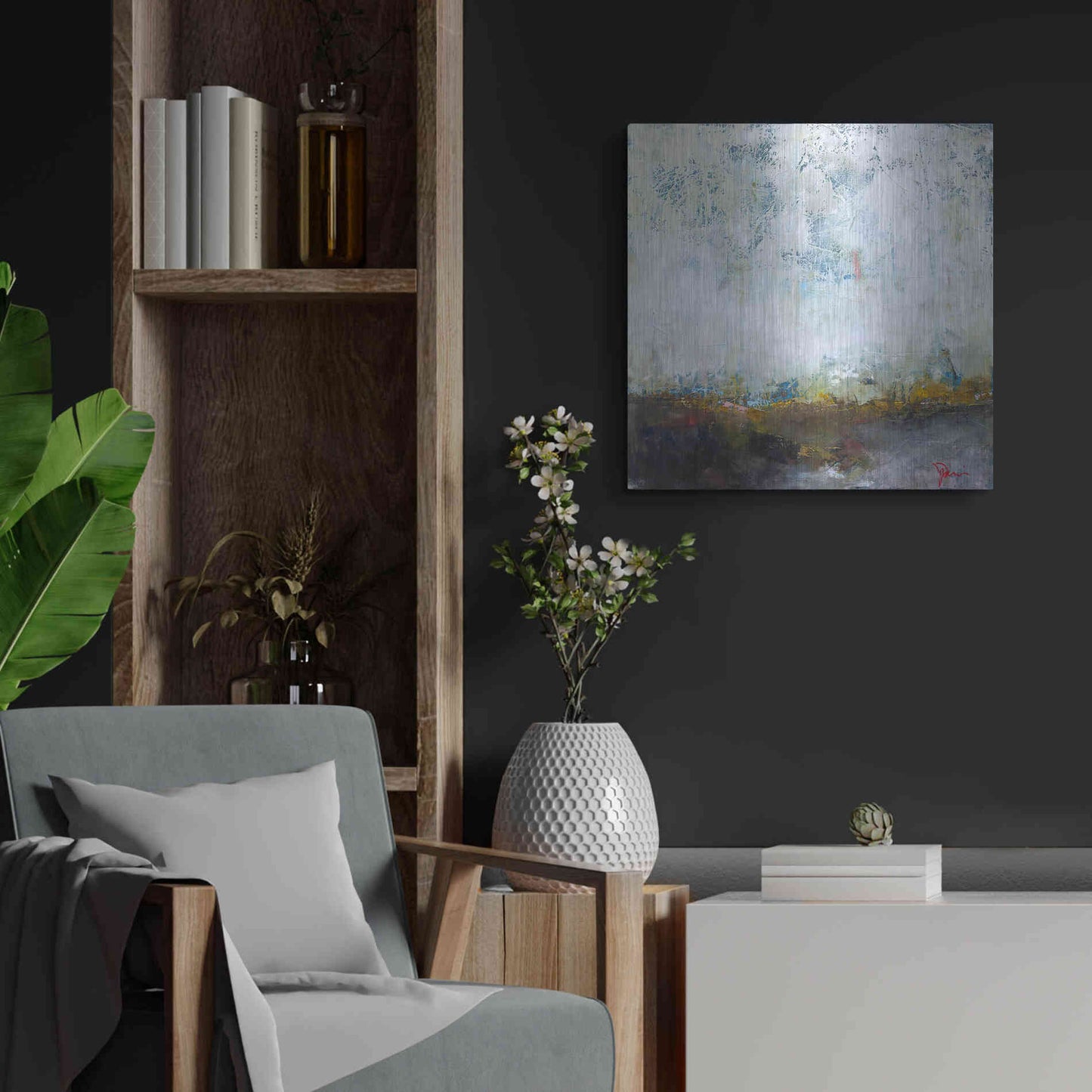 Luxe Metal Art 'In The Pink' by Patrick Dennis, Metal Wall Art,24x24