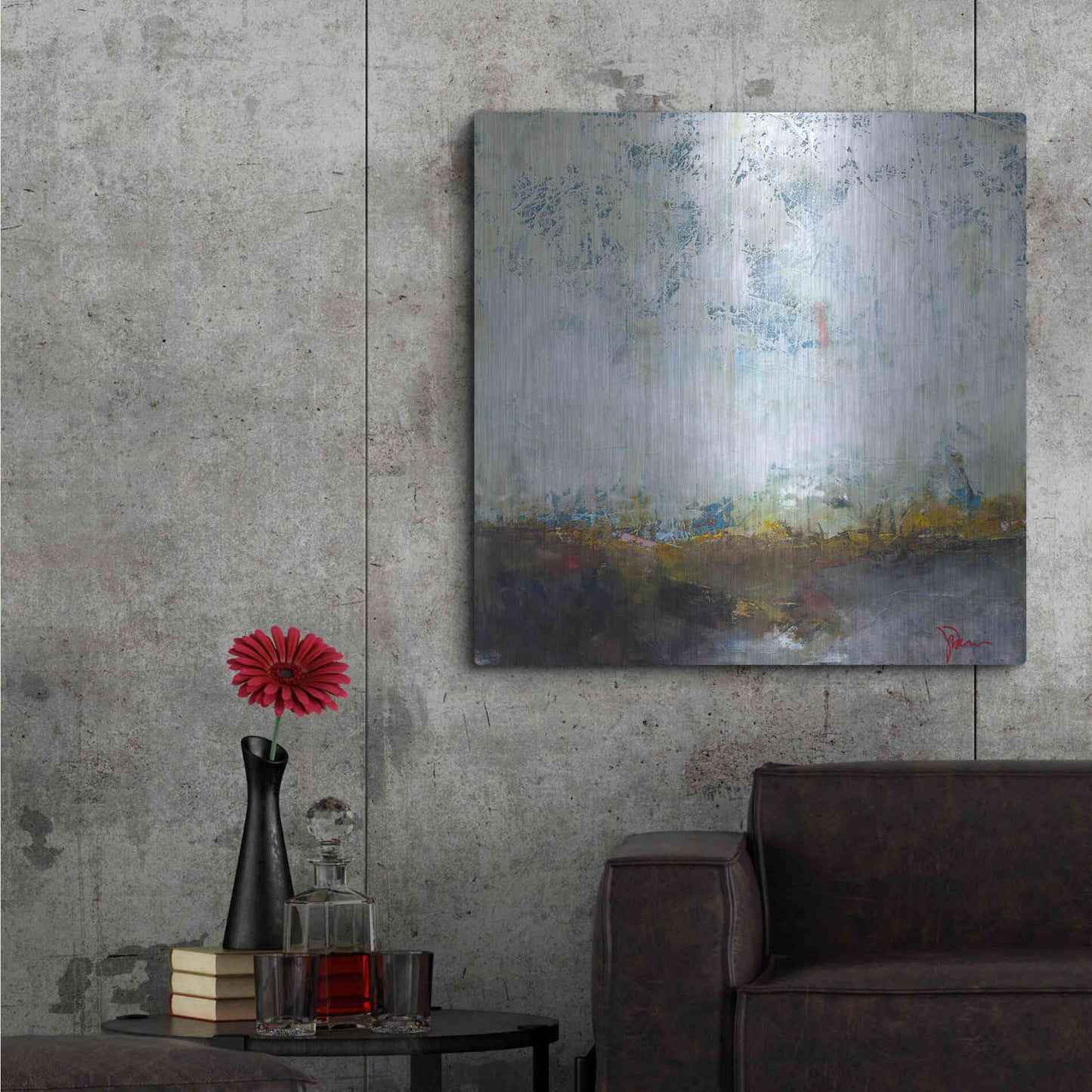 Luxe Metal Art 'In The Pink' by Patrick Dennis, Metal Wall Art,36x36