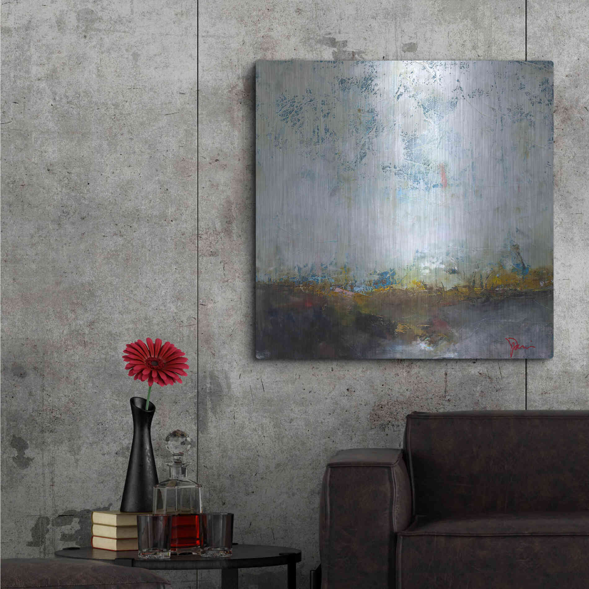 Luxe Metal Art 'In The Pink' by Patrick Dennis, Metal Wall Art,36x36