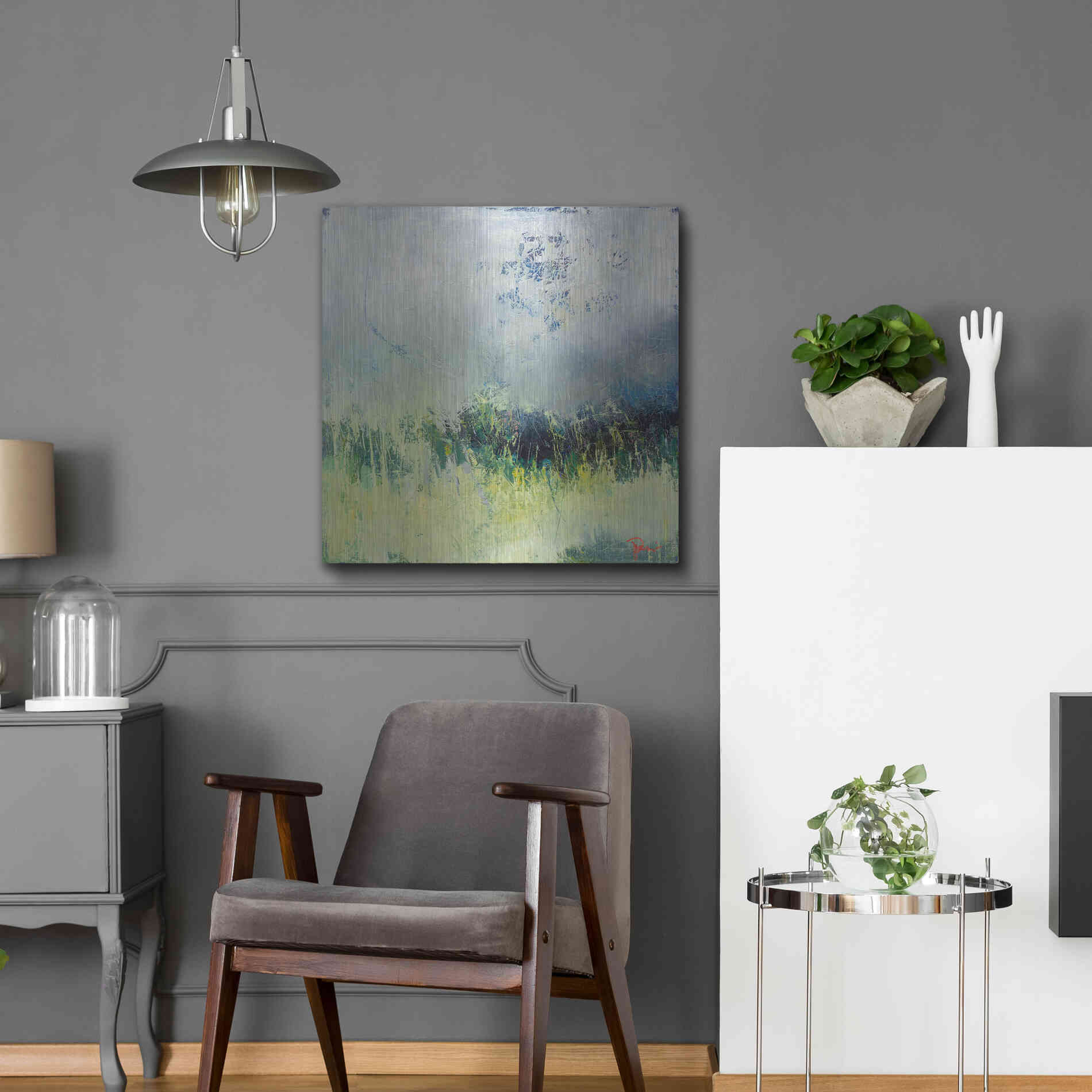 Luxe Metal Art 'In The Weeds' by Patrick Dennis, Metal Wall Art,24x24