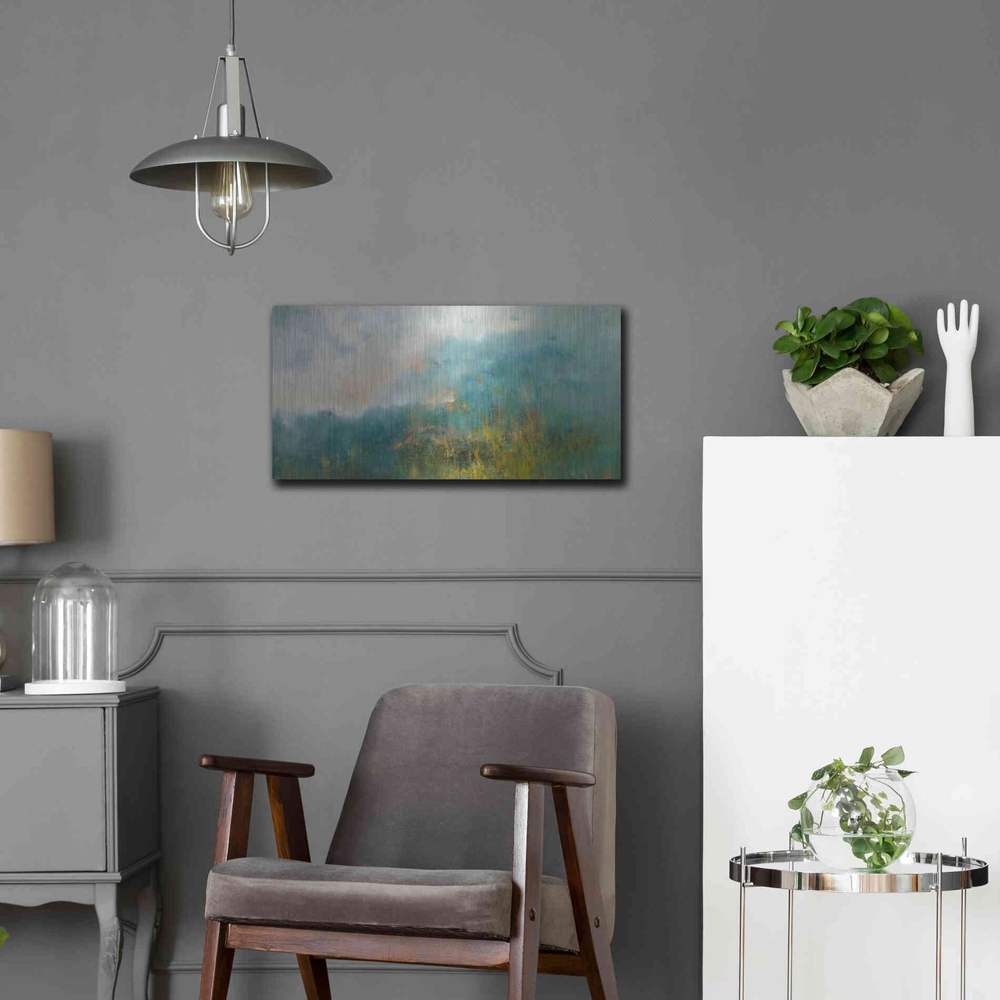 Luxe Metal Art 'Incoming' by Patrick Dennis, Metal Wall Art,24x12