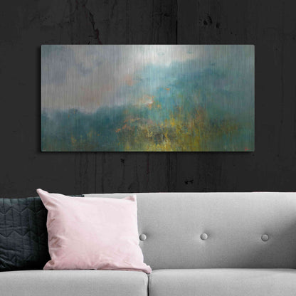 Luxe Metal Art 'Incoming' by Patrick Dennis, Metal Wall Art,48x24