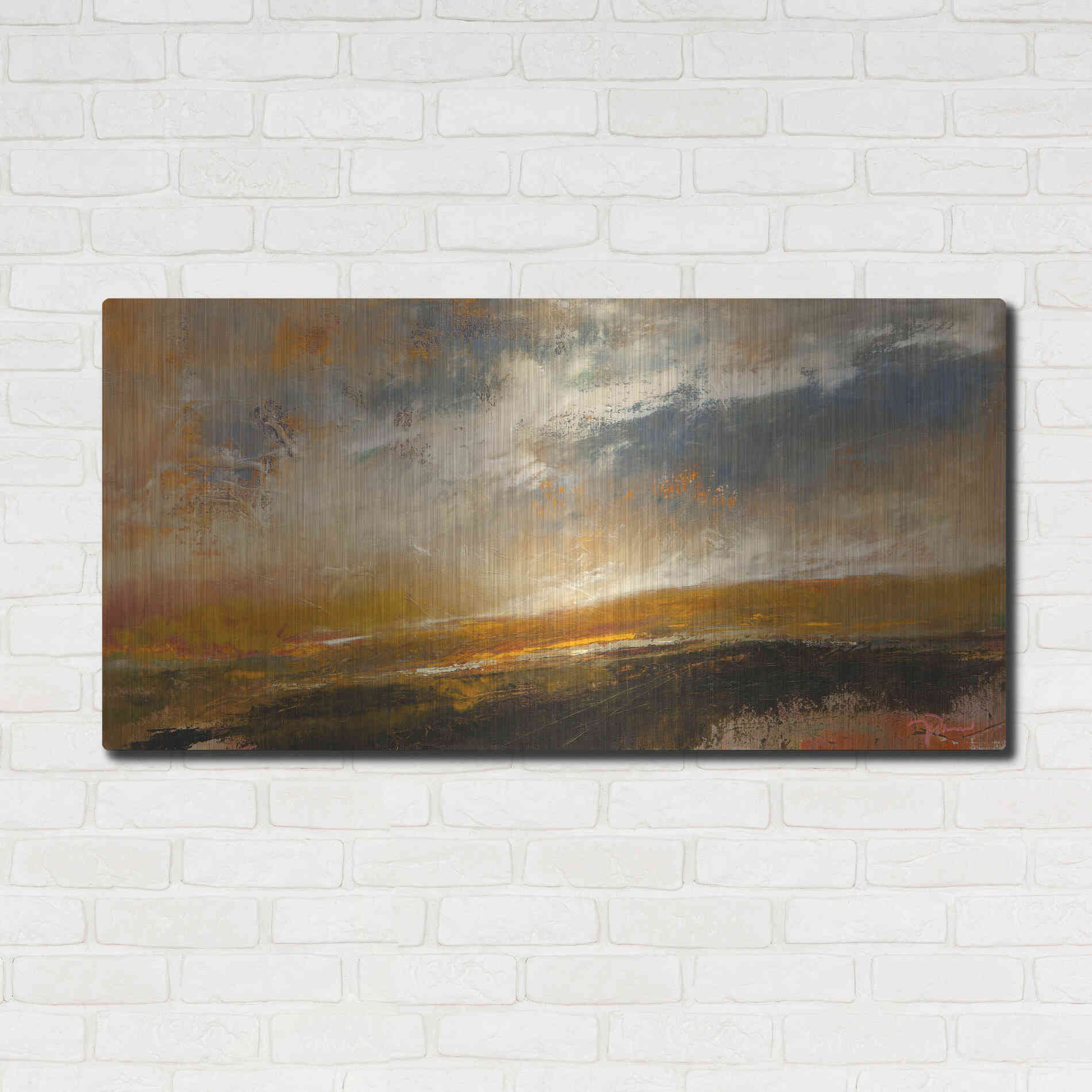 Luxe Metal Art 'Last of The Green' by Patrick Dennis, Metal Wall Art,48x24