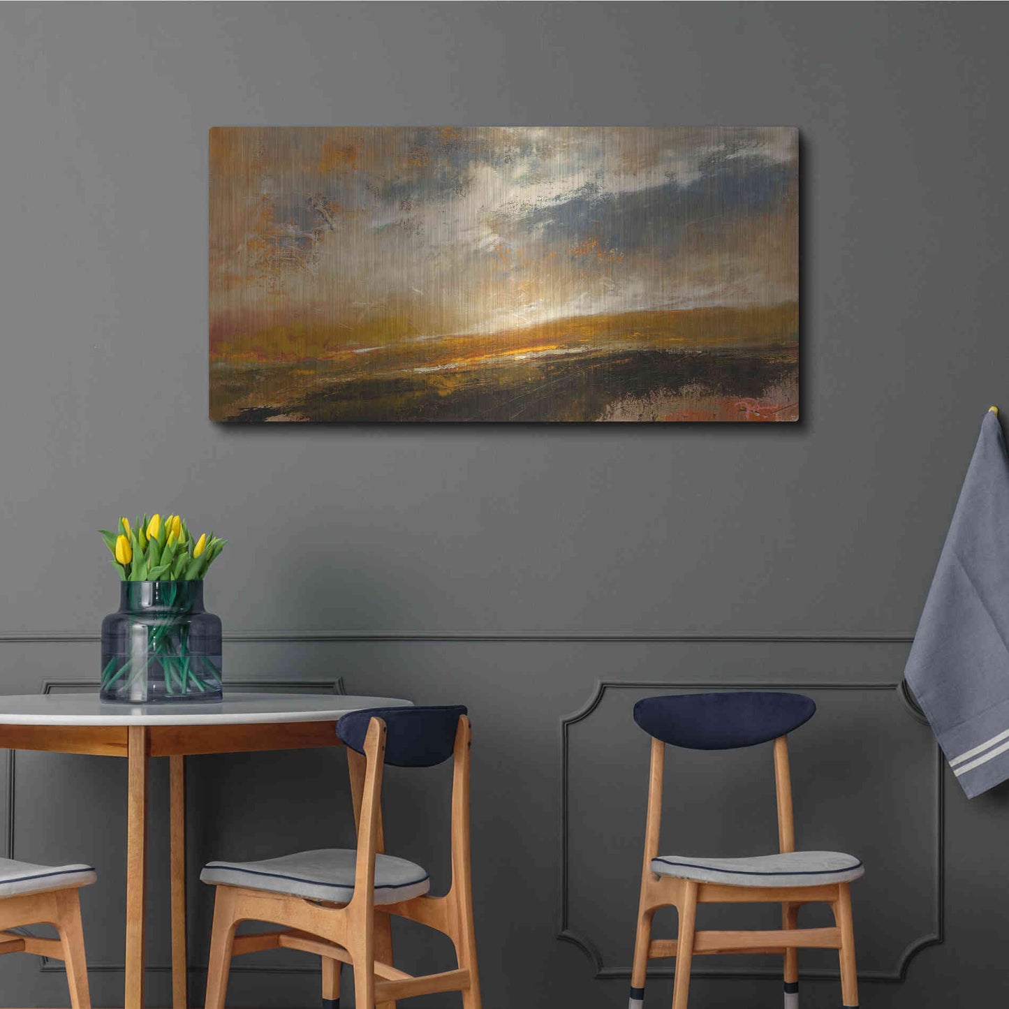 Luxe Metal Art 'Last of The Green' by Patrick Dennis, Metal Wall Art,48x24