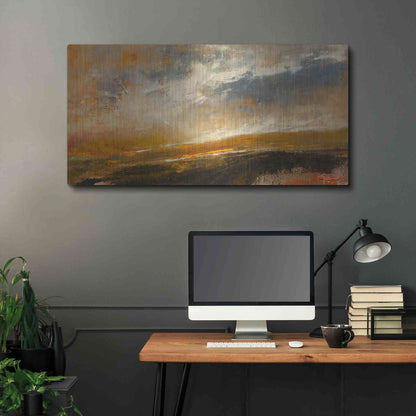 Luxe Metal Art 'Last of The Green' by Patrick Dennis, Metal Wall Art,48x24