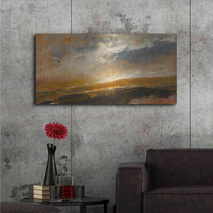 Luxe Metal Art 'Last of The Green' by Patrick Dennis, Metal Wall Art,48x24