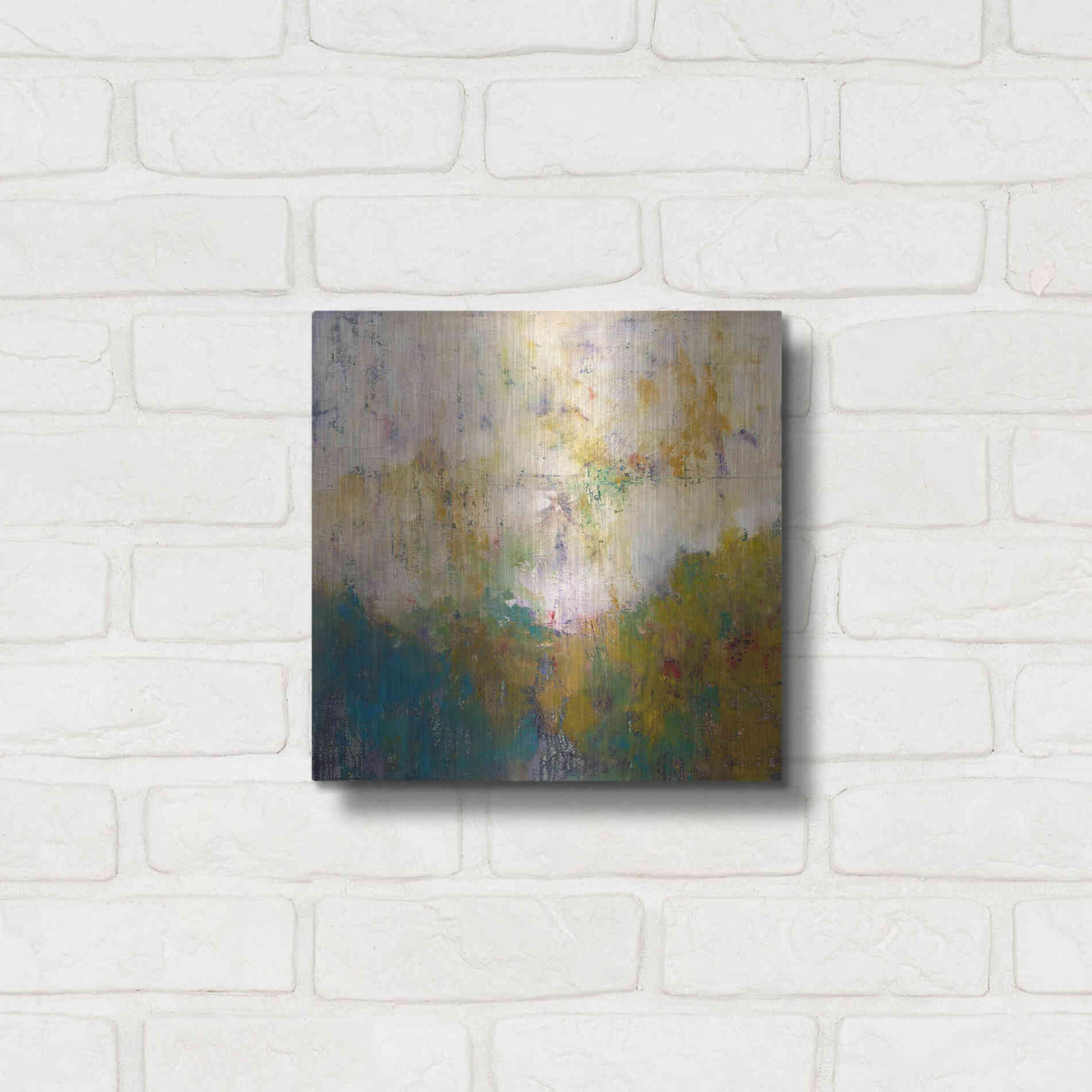 Luxe Metal Art 'London No. 1' by Patrick Dennis, Metal Wall Art,12x12