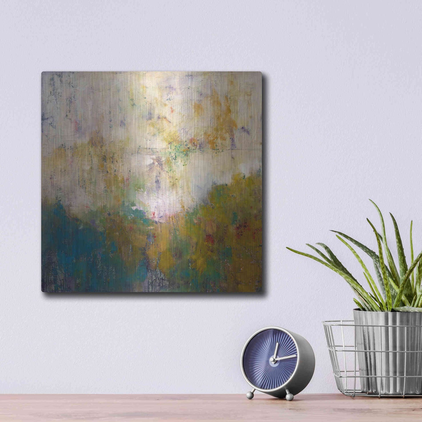 Luxe Metal Art 'London No. 1' by Patrick Dennis, Metal Wall Art,12x12