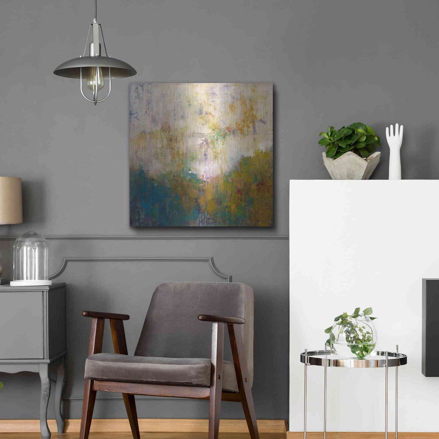 Luxe Metal Art 'London No. 1' by Patrick Dennis, Metal Wall Art,24x24