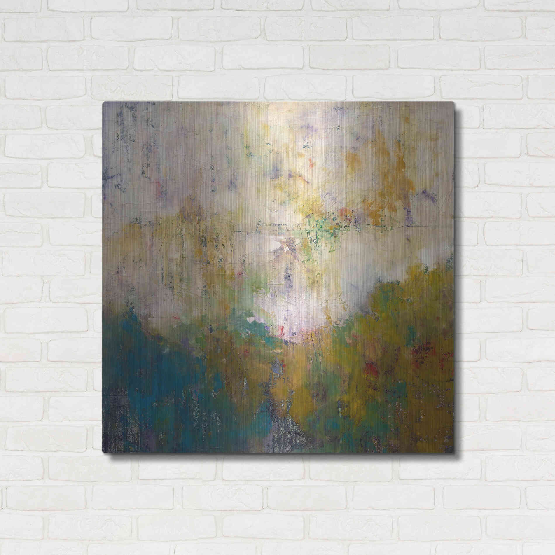 Luxe Metal Art 'London No. 1' by Patrick Dennis, Metal Wall Art,36x36