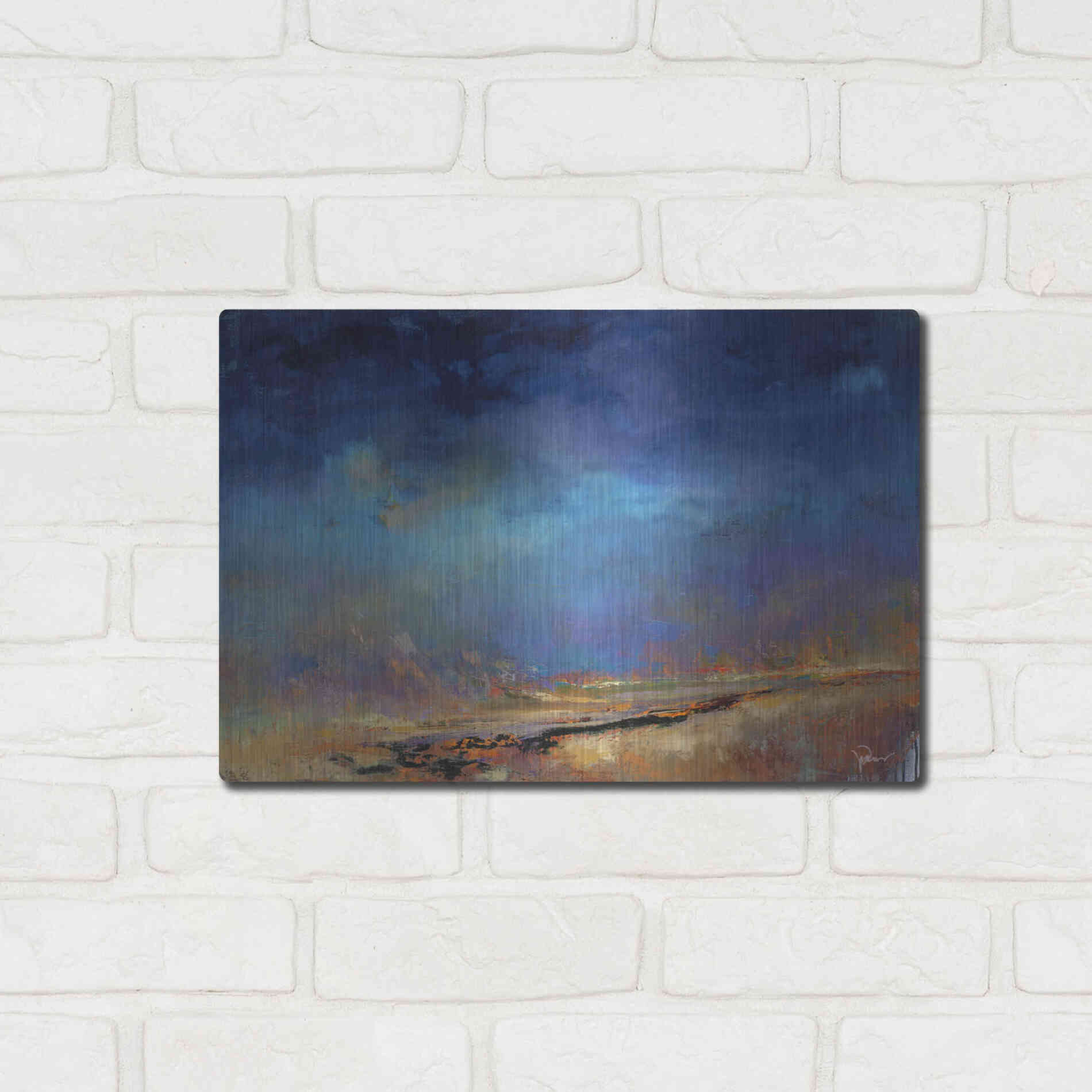 Luxe Metal Art 'Lost Land' by Patrick Dennis, Metal Wall Art,16x12