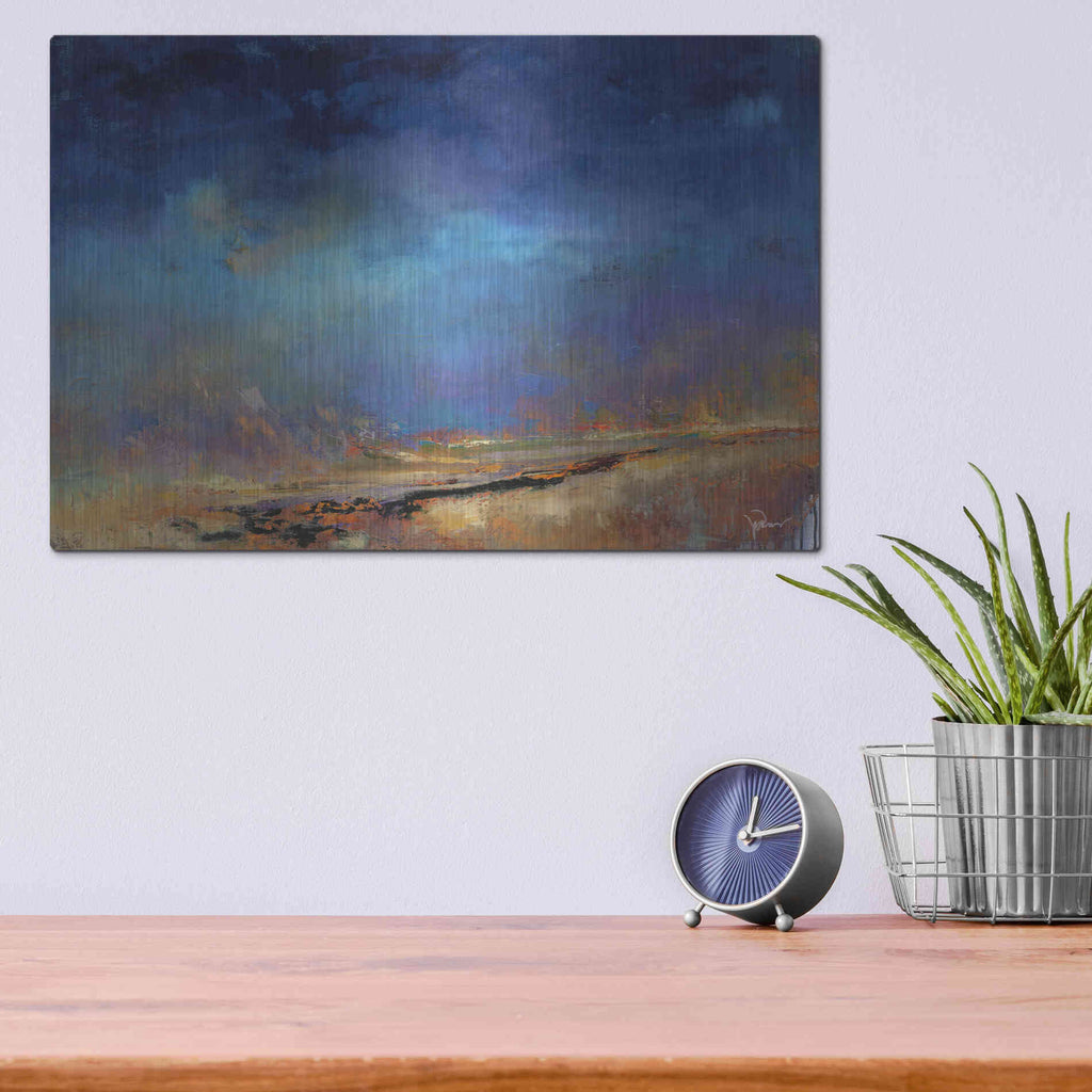 Luxe Metal Art 'Lost Land' by Patrick Dennis, Metal Wall Art,16x12