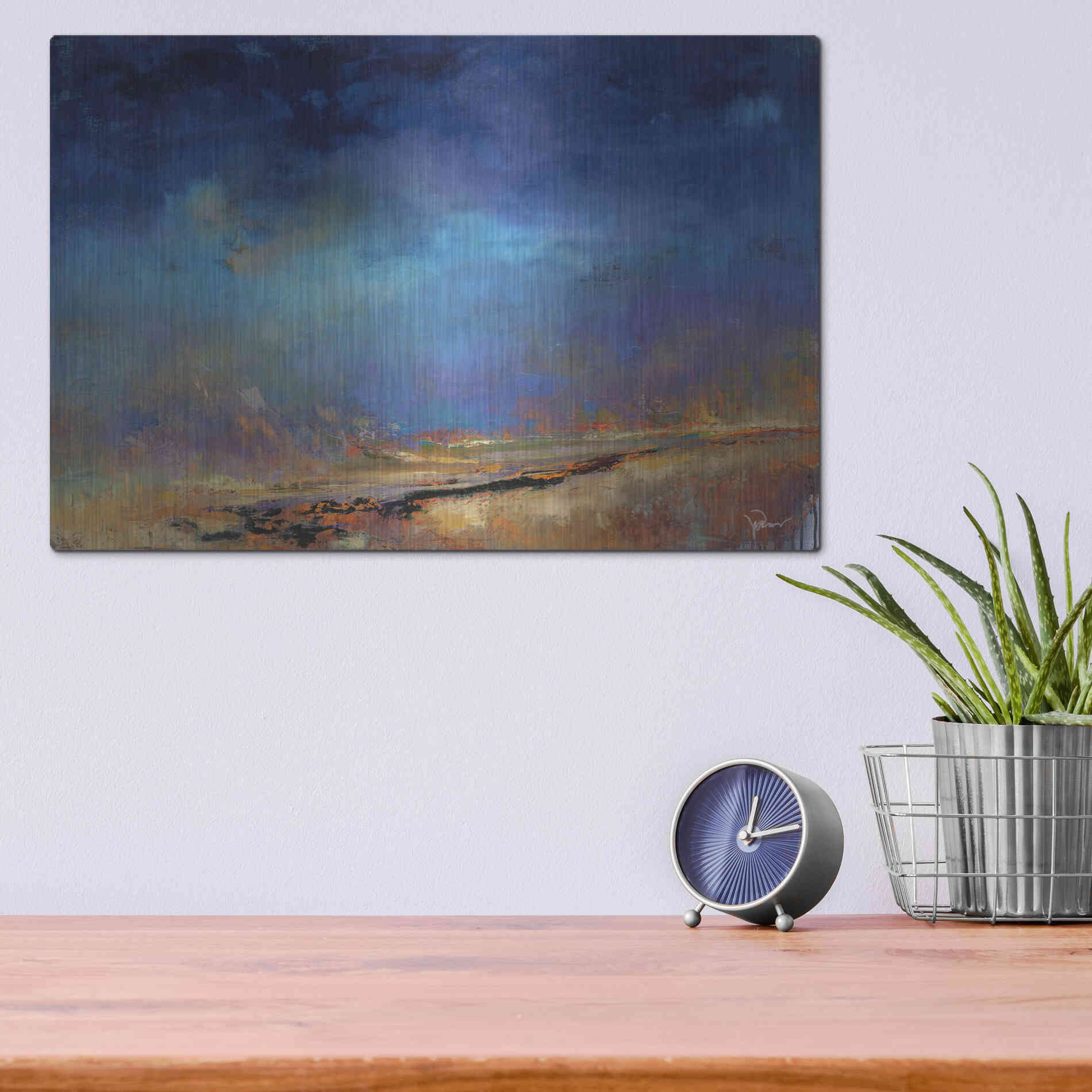 Luxe Metal Art 'Lost Land' by Patrick Dennis, Metal Wall Art,16x12