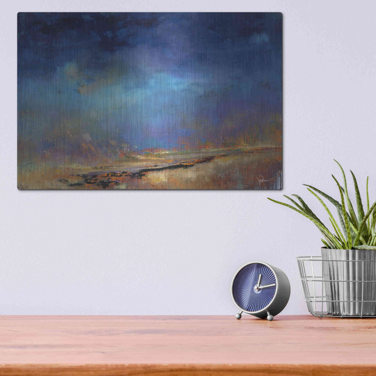 Luxe Metal Art 'Lost Land' by Patrick Dennis, Metal Wall Art,16x12
