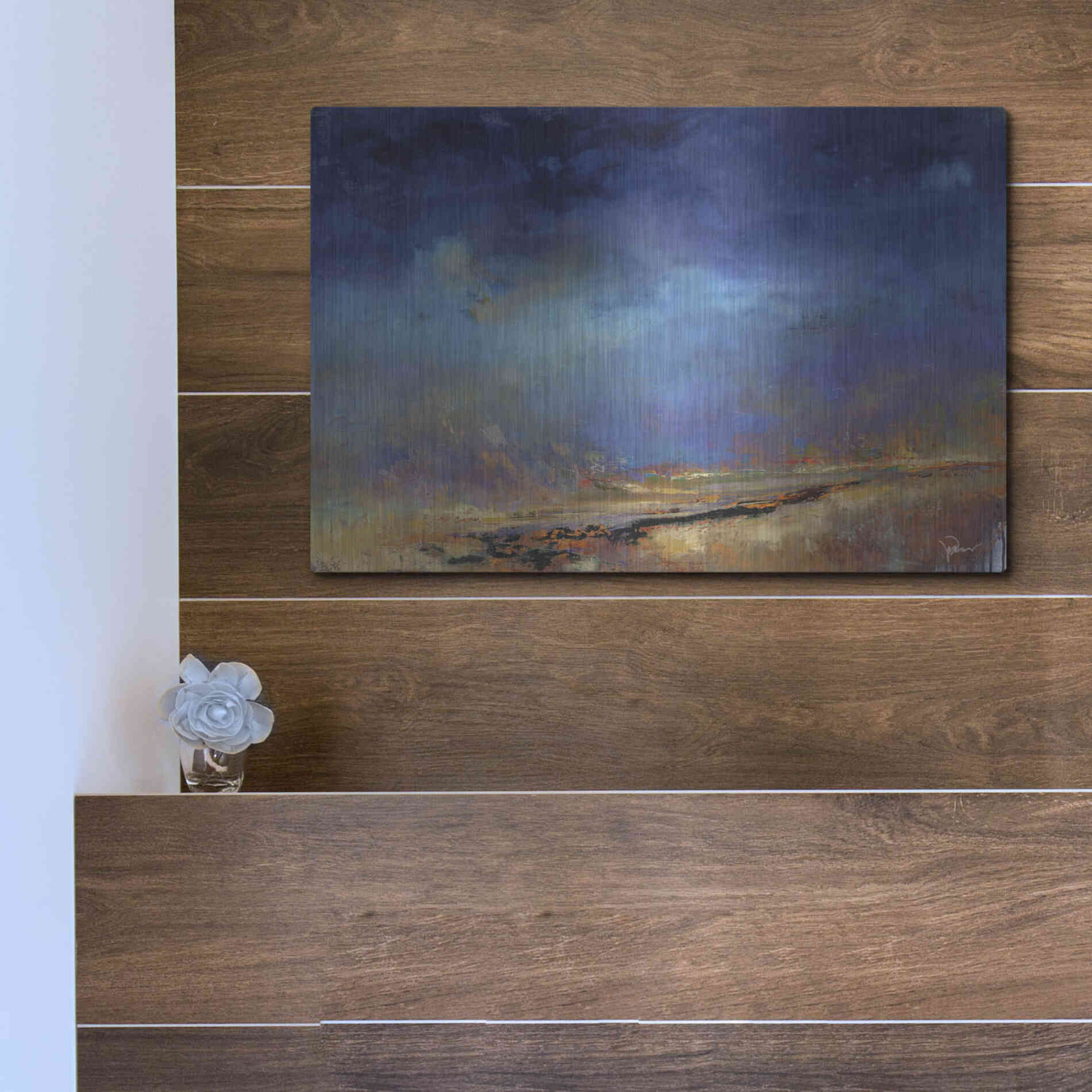 Luxe Metal Art 'Lost Land' by Patrick Dennis, Metal Wall Art,16x12