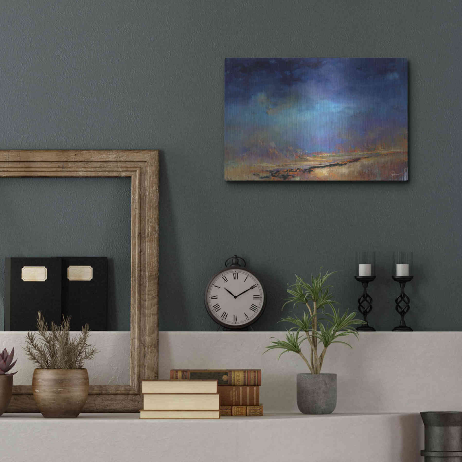 Luxe Metal Art 'Lost Land' by Patrick Dennis, Metal Wall Art,16x12