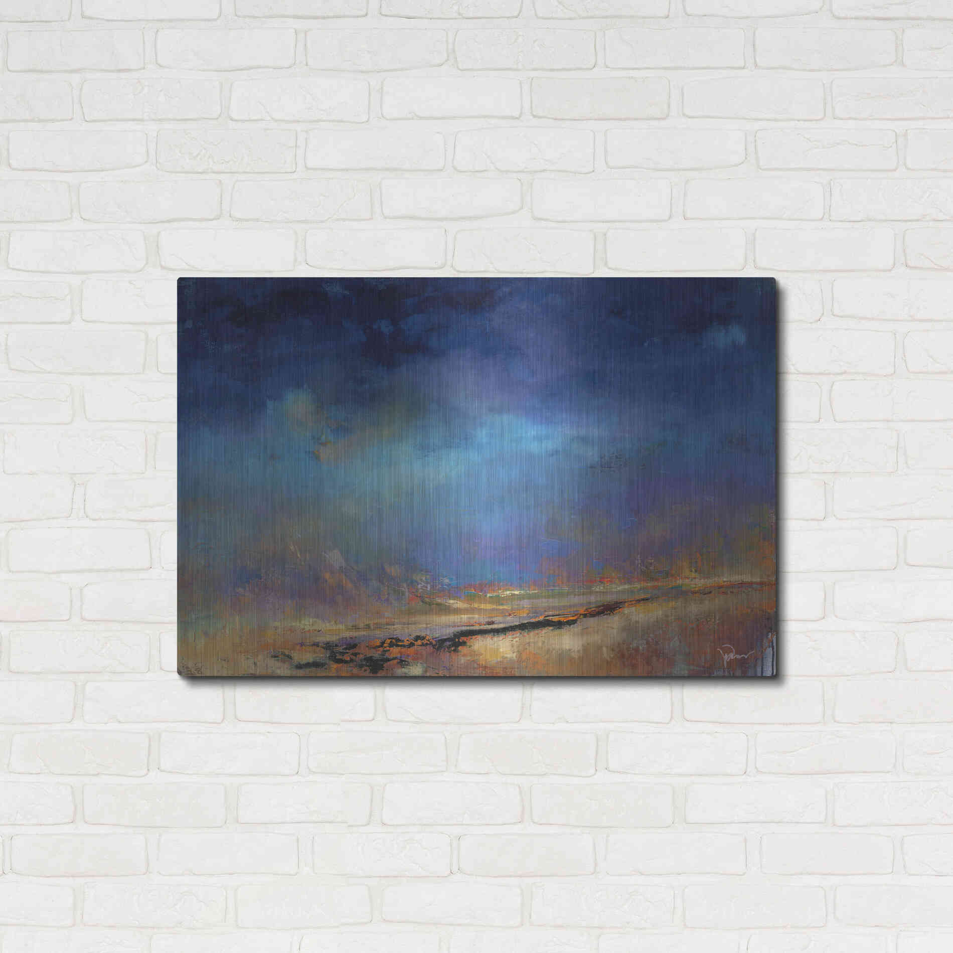 Luxe Metal Art 'Lost Land' by Patrick Dennis, Metal Wall Art,36x24