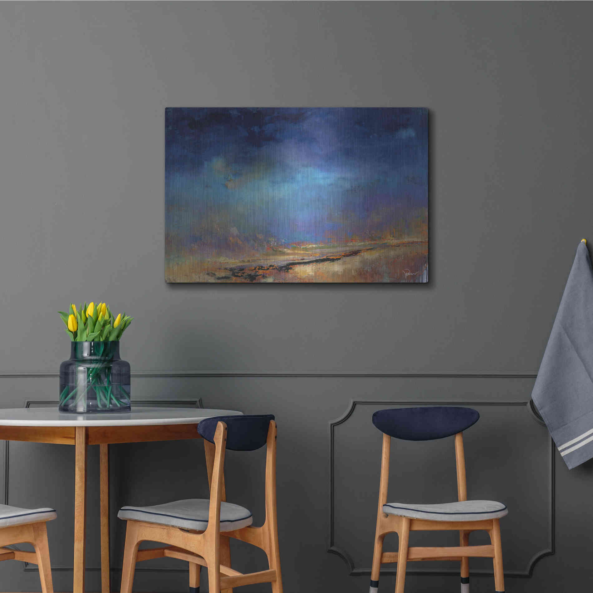 Luxe Metal Art 'Lost Land' by Patrick Dennis, Metal Wall Art,36x24