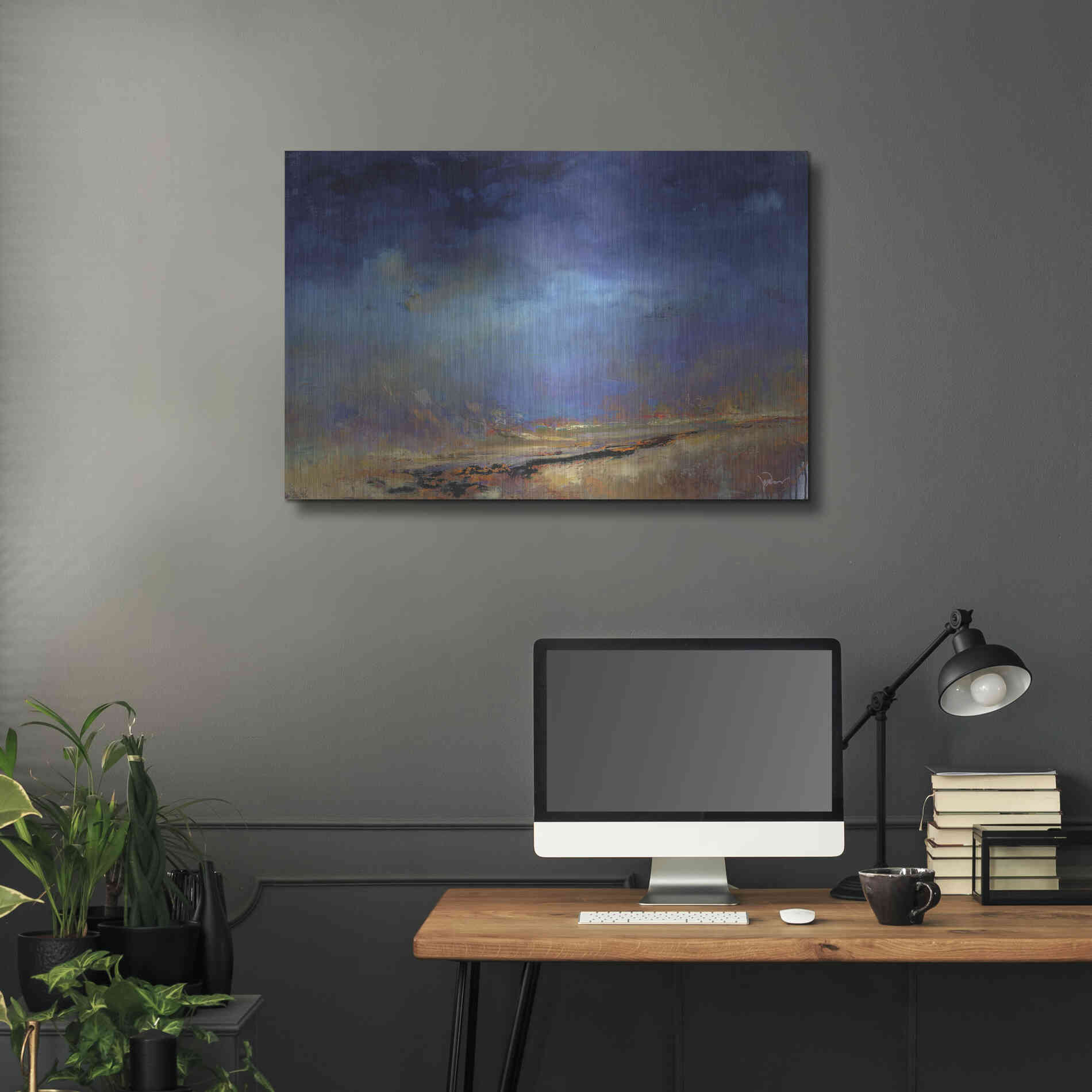 Luxe Metal Art 'Lost Land' by Patrick Dennis, Metal Wall Art,36x24