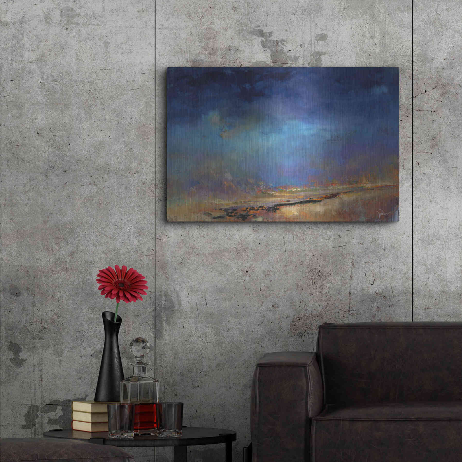 Luxe Metal Art 'Lost Land' by Patrick Dennis, Metal Wall Art,36x24