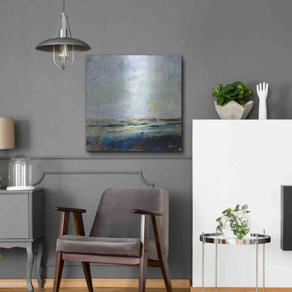 Luxe Metal Art 'Low Tide' by Patrick Dennis, Metal Wall Art,24x24