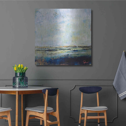 Luxe Metal Art 'Low Tide' by Patrick Dennis, Metal Wall Art,36x36