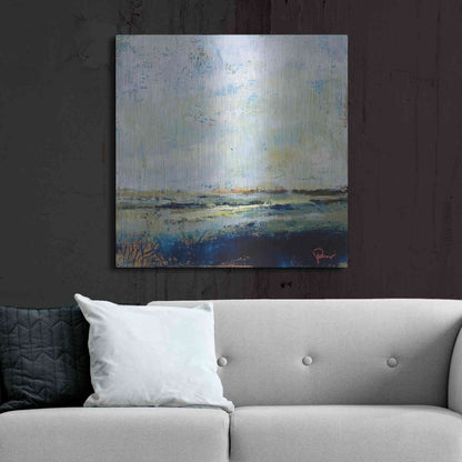 Luxe Metal Art 'Low Tide' by Patrick Dennis, Metal Wall Art,36x36