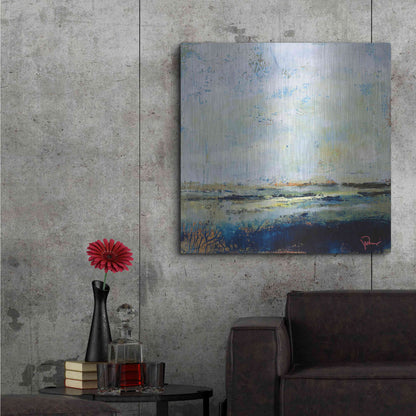 Luxe Metal Art 'Low Tide' by Patrick Dennis, Metal Wall Art,36x36