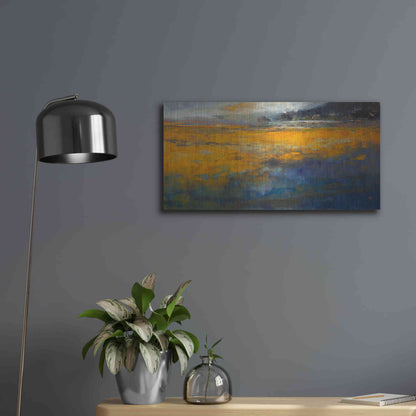 Luxe Metal Art 'Marshes' by Patrick Dennis, Metal Wall Art,24x12