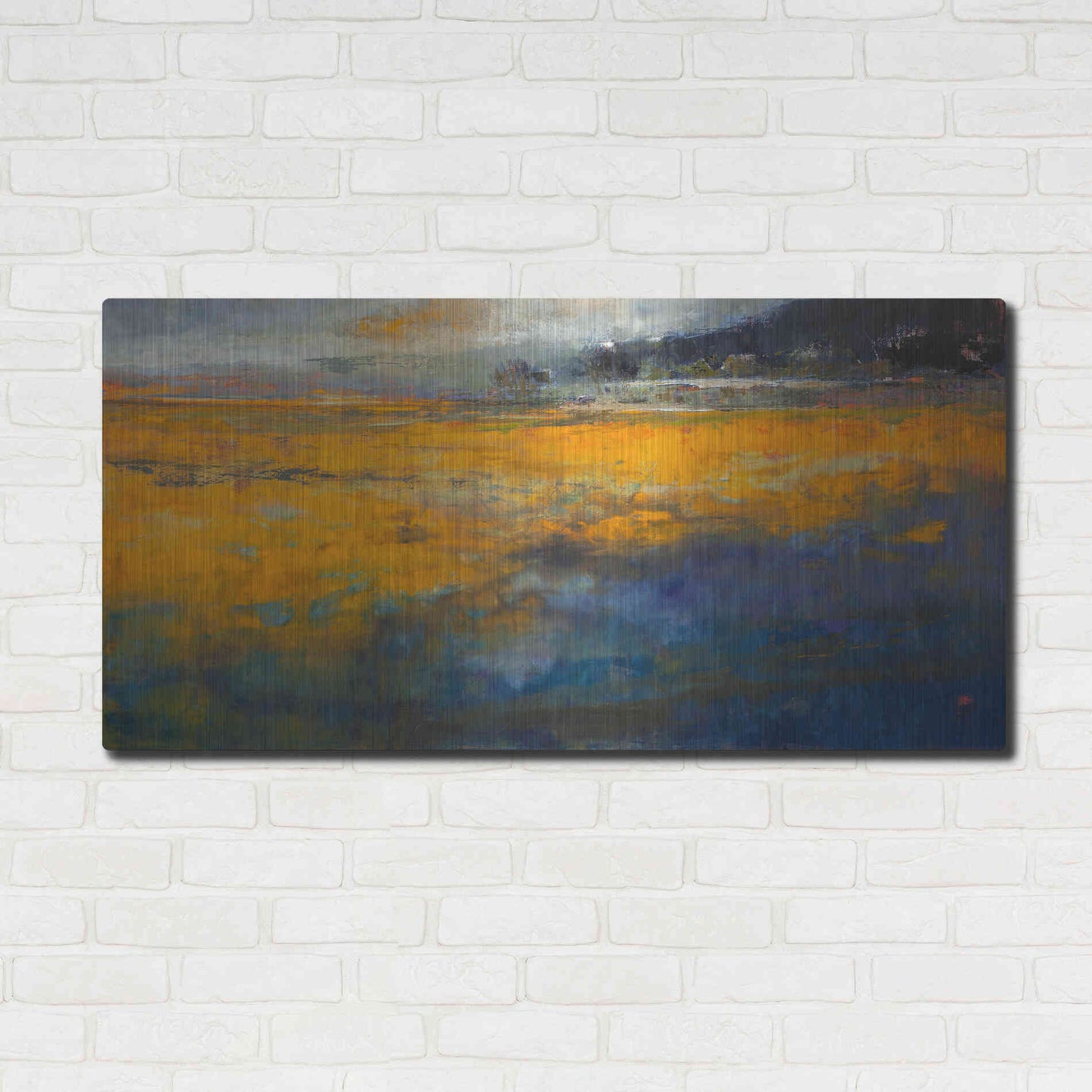 Luxe Metal Art 'Marshes' by Patrick Dennis, Metal Wall Art,48x24