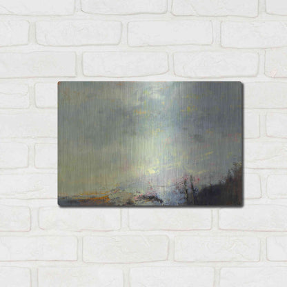 Luxe Metal Art 'No Reception' by Patrick Dennis, Metal Wall Art,16x12