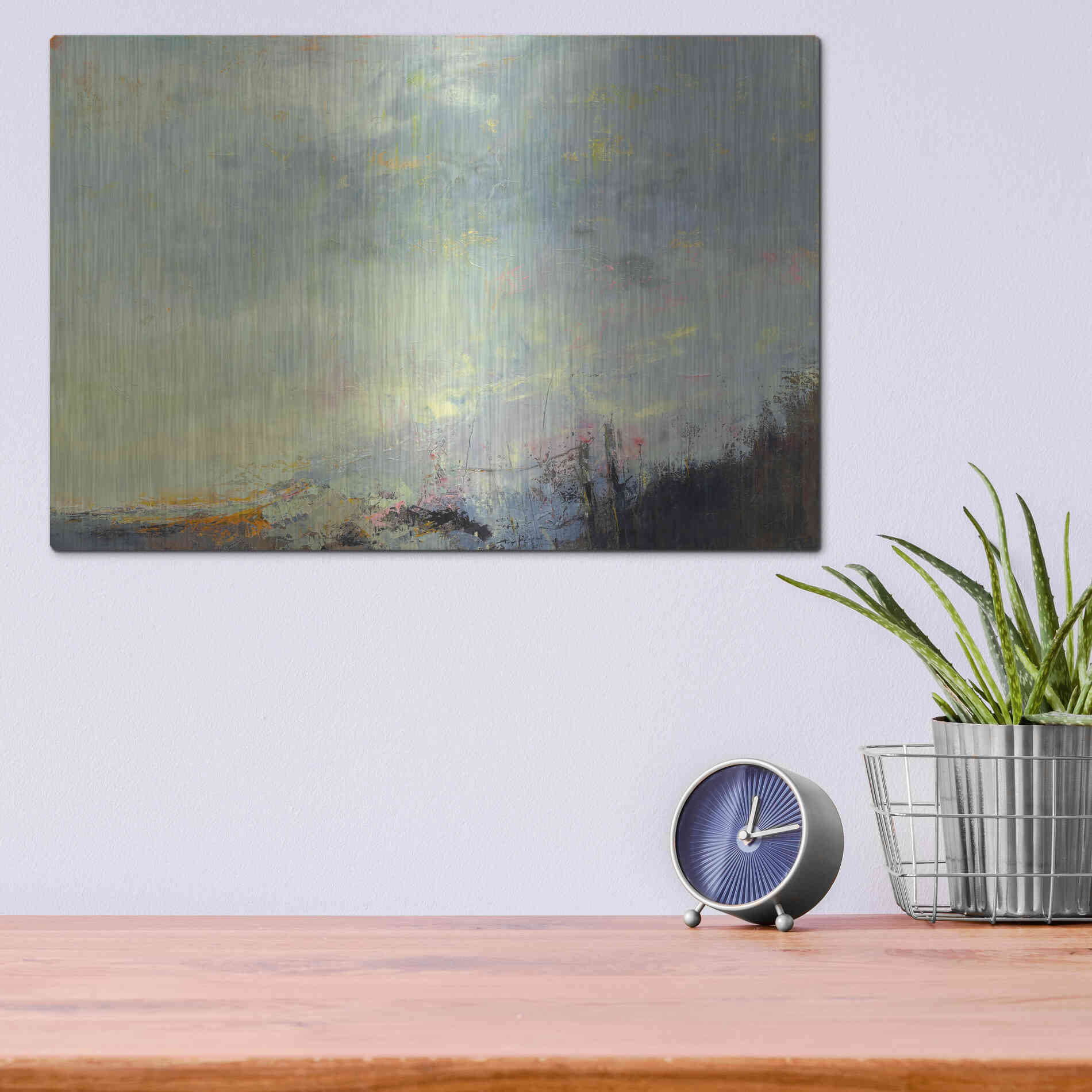 Luxe Metal Art 'No Reception' by Patrick Dennis, Metal Wall Art,16x12