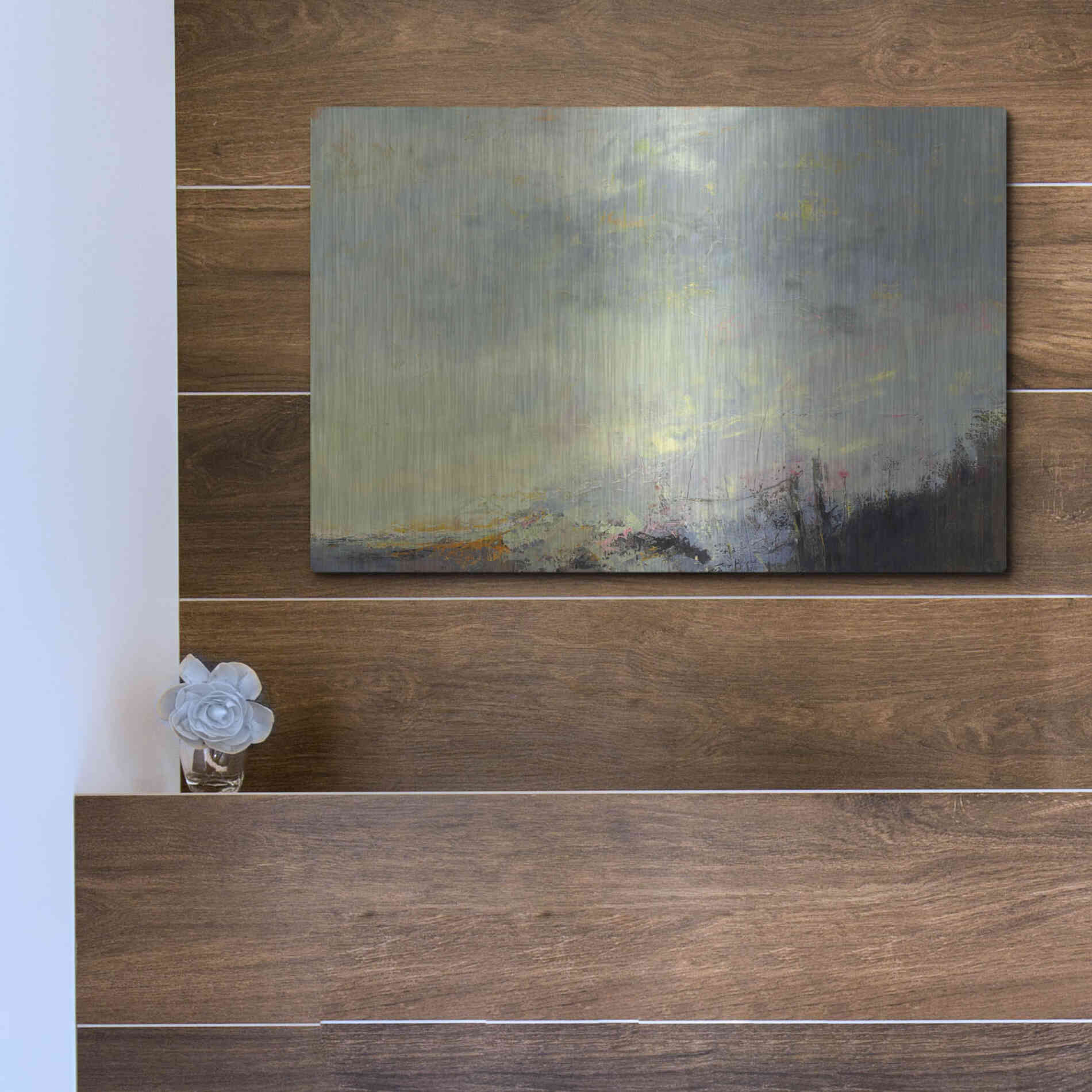 Luxe Metal Art 'No Reception' by Patrick Dennis, Metal Wall Art,16x12